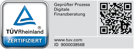TÜV Rheinland Prüfzeichen: Geprüfter Prozess Digitale Finanzberatung